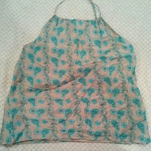 Gap turquoise and tan Paisley two piece